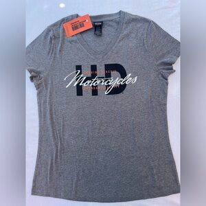 Harley-Davidson Gray Genuine Shine V-Neck T-Shirt